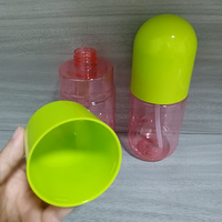 Kustom 300ml silinder plastik piaraan lidah buaya Gel botol kosmetik parfum sampo transparan merah putih Toner Perawatan Kulit