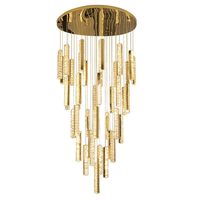 Lampes d'escalier MEEROSEE, luminaires de plafond modernes en cristal pour escalier, maison duplex, villa, plafond suspendu, grand lustre MD98127