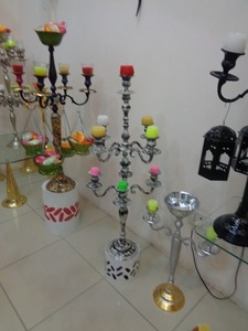 Bougeoirs en métal, 1 pièce, support de Table pour fête de mariage, décoration d'hôtel, maison - Product Image 4