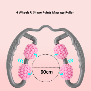 Rodillo de masaje con 4 ruedas en forma de U, para piernas, cuello, brazo, rodillo de relajación muscular - Product Image 4
