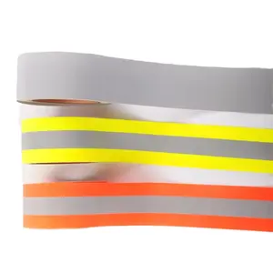 LX EN20471 Hi Vis Warning Tape Material Reflective Tape Safety Strip Reflective Vinyl Safety Strip For Clothing