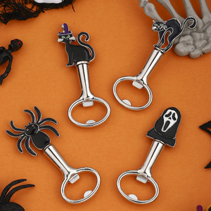 Halloween Bottle Opener Ghost Spider Black <b>Cat</b> Zinc Alloy Beer Opener <b>Gift</b> - Product Image 1