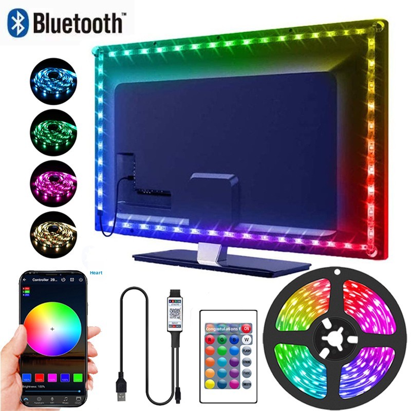 USB 5V RGB SMD5050 Smart LED Strip Light Strings with for App/Remote Control Dimmable IP20 Indoor Bedroom/Wall Decoration · image 3