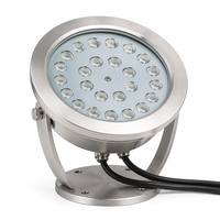 Lampu Air Mancur Bawah Air RGB IP68 Tahan Air Baja Anti Karat Garansi 5 Tahun DMX512/WiFi Daya Tahan 50000 Jam 18-36W