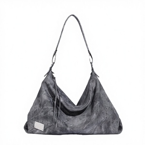 Sacs à main fourre-tout rétro en cuir véritable pour femmes, avec fermeture éclair, en polyester, à bandoulière unique, grande capacité, sacs à bandoulière croisés - Product Image 2