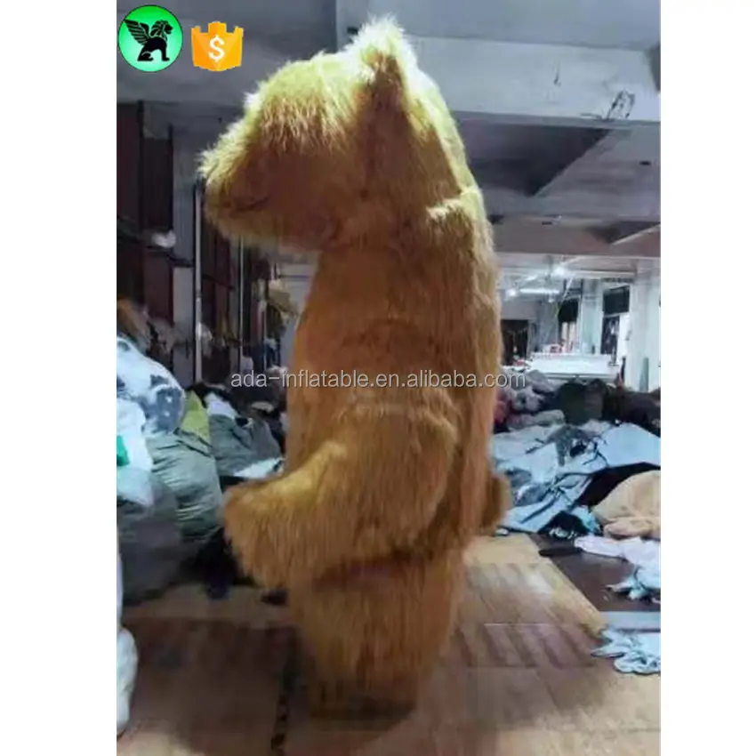 Fantasia inflável de mascote para decoração, traje de urso inflável personalizado para evento a8159