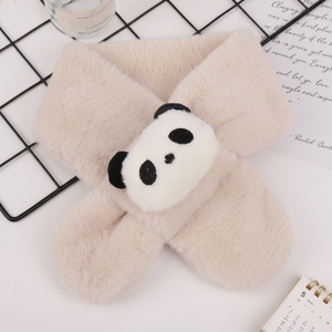 Panda Eco pelliccia sciarpa avorio con 3 colori stile visone Petite - Product Image 1