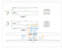 Hélice pliable FPV 2282 de 22 pouces en fibre de carbone et nylon, accessoires pour drone à moteur rapide