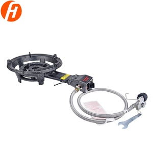Nuovo Design per Esterni: Bruciatore in Ghisa da 38.000 BTU con Regolatore 1PSI, Tubo da 4 Piedi e Accensione Elettronica - Product Image 1