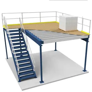 Competitive Price Heavy Duty Multi-tier Steel Structure Garret Mezzanine Floors Racking For Warehouse Storage