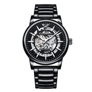 Montre automatique à tourbillon lumineux avec bracelet en acier inoxydable, personnalisable avec votre logo, à prix abordable, cadeau idéal pour homme - Product Image 4