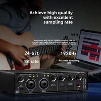 Tarjeta de Sonido USB XTUGA M22D Pro de Metal para Estudio, Interfaz de Grabación con Cancelación de Ruido para Estudio, Transmisión en Vivo, Computadora/Teléfono