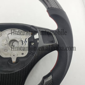 Nuevo Volante Deportivo de Fibra de Carbono y Cuero Perforado para BMW Serie 3 E90 E92 E93 - Product Image 5