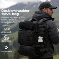 Mochila Táctica con Compartimento para Zapatos, Corte Láser Molle 3 en 1, Mochila EDC para Uso Diario, Múltiples Bolsillos con Cremallera, Resistente al Agua, para Viajes y Actividades al Aire Libre