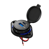 Module de chargeur de voiture avec prise de charge double USB QC3.0 Type C PD 3.0, prise de courant 12-24V pour voiture, bateau, bus, camping-car, siège