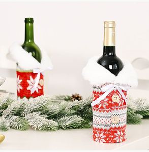 Funda de Botella de Vino con Patrón de Copo de Nieve Tejido, Decoraciones Navideñas para Fiestas, Elegante Bolsa de Regalo para Champán - Product Image 5