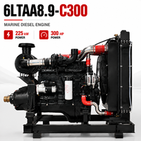 Moteur diesel industriel stationnaire Cummins 6LTAA8.9-C300, 6 cylindres, 224 kW, 300 CV, 2200 tr/min, pour excavatrice, chargeuse sur pneus