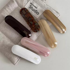 กิ๊บติดผมอะซิเตทแบบมินิมอลสไตล์ฝรั่งเศส ขนาด 8.5 ซม. กิ๊บติดผมแบบมีโลโก้สั่งทำ กิ๊บติดผมแบบครึ่งหัว กิ๊บหนีบ<span class=keywords><strong>ผม</strong></span>ขายส่ง - Product Image 3