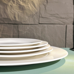 Piatto per Bistecca in Ceramica Moderno Classico da 8 Pollici, Stoviglie Occidentali Semplici, Piatto per Microonde per Uso Domestico e Matrimoni in <span class=keywords><strong>Porcellana</strong></span> - Product Image 2