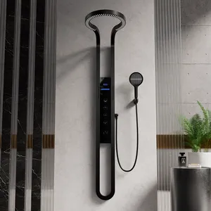 Ensemble <span class=keywords><strong>de</strong></span> <span class=keywords><strong>douche</strong></span> cascade LED multifonctionnel mural avec corps entièrement en cuivre - Product Image 3