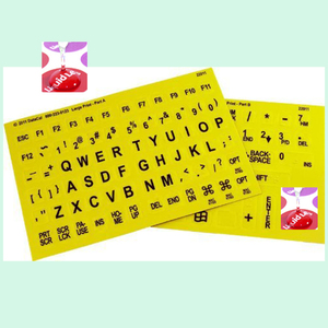 Braille <span class=keywords><strong>y</strong></span> <span class=keywords><strong>letra</strong></span> grande inglés letras pegatinas <span class=keywords><strong>teclado</strong></span> de ordenador de superposiciones de etiquetas - Product Image 1