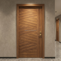 Porte intérieure en bois massif insonorisée et ignifugée moderne pour chambre à coucher, usage résidentiel et commercial
