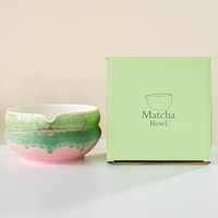 Bol à matcha en céramique Dingyue Japandi, bol à matcha en verre, boîte cadeau