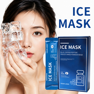 Masque en poudre de peptides de cuivre Ghk-cu, anti-rides et anti-âge, masque facial en gelée d'argile rajeunissant, peeling froid personnalisé OEM - Product Image 1