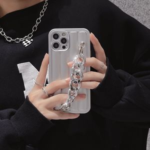 Funda de móvil frontal y trasera con cadena para Samsung S22 Ultra <span class=keywords><strong>M23</strong></span> Plus, accesorios de diseño transparente, 360 - Product Image 2