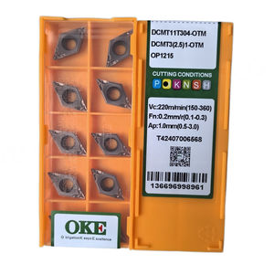 Inserto de Carburo Original de Marca DCMT11T304-OTM OP1215 con Recubrimiento TIAIN, Herramienta de Torneado Externo Cuadrada para Torno CNC, Acero, Aleación Dura, OEM - Product Image 1