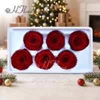 Têtes de roses éternelles séchées en gros de 5-6 cm pour la décoration de mariage, roses éternelles, matériaux décoratifs DIY