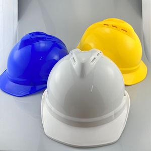 Cascos de Seguridad Tipo V con Suspensión de 6 Puntos Ranurados para Obras de Construcción - Product Image 1