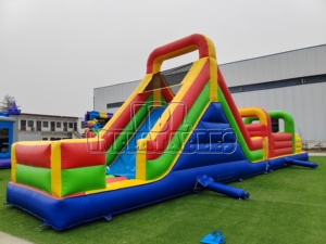 Parcours d'obstacles <span class=keywords><strong>gonflable</strong></span> géant en PVC de qualité commerciale, épaisseur 0,55 mm, pour enfants et adultes, idéal pour les fêtes foraines et la <span class=keywords><strong>location</strong></span> extérieure - Product Image 4