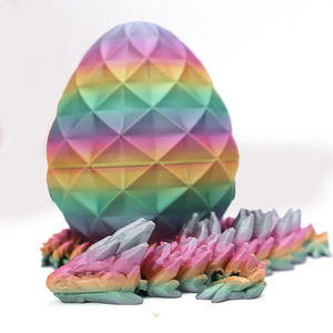Vashine Figurine Dragon 3D Flexible <span class=keywords><strong>en</strong></span> Cristal pour Décoration Maison, Matériaux PLA Écologiques, Collection Colorée pour Enfants, Jouets Œuf de Dragon - Product Image 5