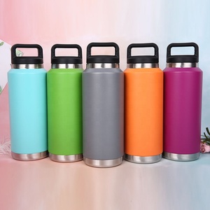 Vacío 36oz 64oz Botellas de vaso Doble pared Acero inoxidable Logotipo personalizado Recubrimiento en polvo - Product Image 4