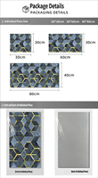 Autocollant mural 3D auto-adhésif, décoration murale moderne pour cuisine, chambre à coucher, salle à manger, salle de bain, imperméable et résistant à l'huile