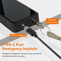 Cerradura de puerta motorizada electrónica para exteriores impermeable de alto rendimiento, cerradura de aplicación móvil Tuya, cerradura de puerta inteligente con huella dactilar