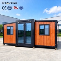 Maison conteneur pliable extensible à double aile de 30 pieds, normes néo-zélandaises, avec deux chambres parentales avec salle de bain privée, barrière thermique, logement pour équipe