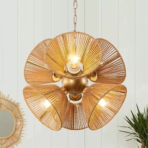 Lustre en rotin tissé à <span class=keywords><strong>la</strong></span> main <span class=keywords><strong>de</strong></span> Style Art américain rétro simple pour restaurant <span class=keywords><strong>chambre</strong></span> <span class=keywords><strong>d</strong></span>'<span class=keywords><strong>hôtes</strong></span> B & B hôtel <span class=keywords><strong>chambre</strong></span> rectangle forme moyenne - Product Image 1
