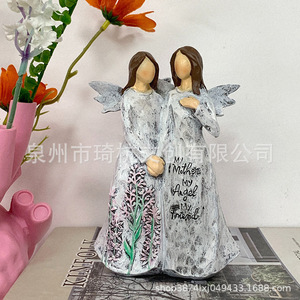 Figura de Hermanas Ángeles Hecha a Mano, Estilo Europeo, Regalo para el Día de la Madre, Decoración - Product Image 2