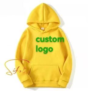 เสื้อฮู้ดดี้ทรงบ็อกซี่แบบซิป ยี่ห้อ Sifot Wholesale น้ำหนัก 400/500 กรัม ปักโลโก้แบบดิสเทรส พร้อมกระเป๋า ผลิตจากโพลีเอสเตอร์/คอตตอน สำหรับฤดูใบไม้ร่วง - Product Image 1
