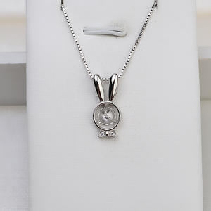 Colgante de Conejo de Plata S925 para Mujer, Colgante de Animal Xiang con Pelo de Neumático, Accesorios de Joyería de Perlas DIY, Joyería del Zodiaco 1470 - Product Image 4