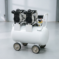 Compresseur d'air sans huile JR Super Quiet 55L, 1400W, double tête, compresseur à piston portable pour pistolet de pulvérisation