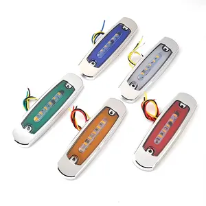 Feu de position latéral led vert, rouge, jaune, bleu, pour camion, remorque, fournisseur 24v