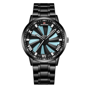 Montre à quartz pour homme avec cadran en acier inoxydable, style voiture de sport, étanche, montre-bracelet tendance - Product Image 4