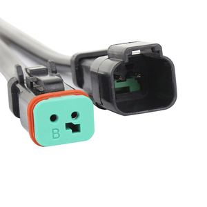 防水DTオス-メス1-2スプリッターケーブル8ピンDTコネクターアダプターハーネス（自動車用LEDライト用） - Product Image 3