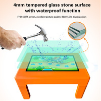 Mesa inteligente táctil de 32 -55 pulgadas, pantalla táctil, Wifi, soporte corto para niños, mesa de medios de enseñanza para jardín de infantes