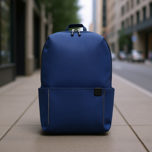 Myrva <b>Mini</b> Office <b>Backpack</b> 24L Below Zipper Closure Portable Laptop Compartment Unisex Modern Style Solid Color Shoulder Straps - Product Image 2