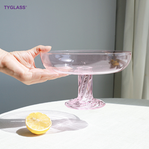 Offre Spéciale nordique danois coloré contraste verre salon salle à manger Table à manger zone de réception Table basse assiette de fruits secs - Product Image 5