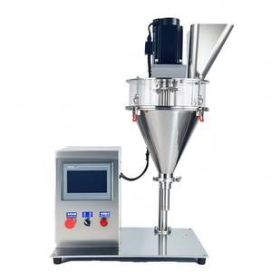 Machine de remplissage semi-automatique à vis spirale pour poudre, épices, café, poivre, avec trémie de 15L et capacités de 1g, 5g, 10g, 30g, 50g, et vis doseuse manuelle de petite taille - Product Image 2